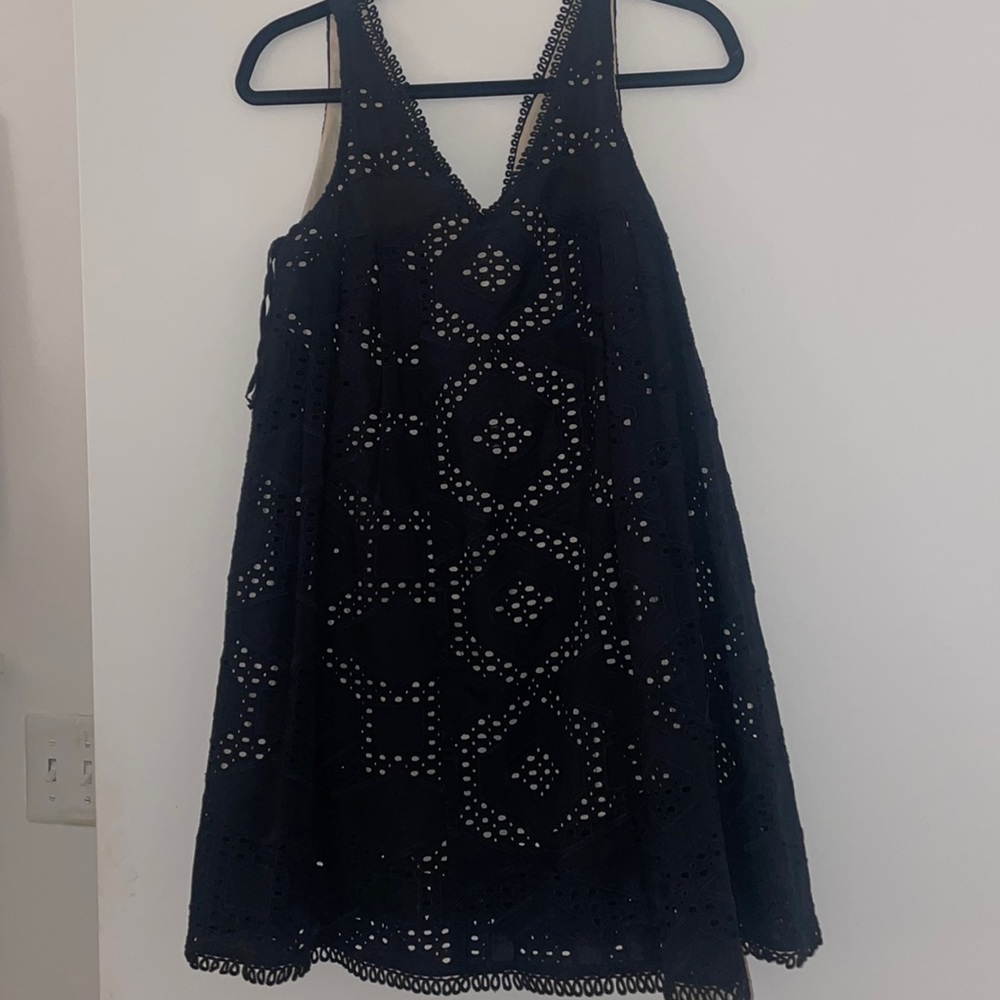 Anthropologie x Maeve babydoll dress with beige slip size XS
